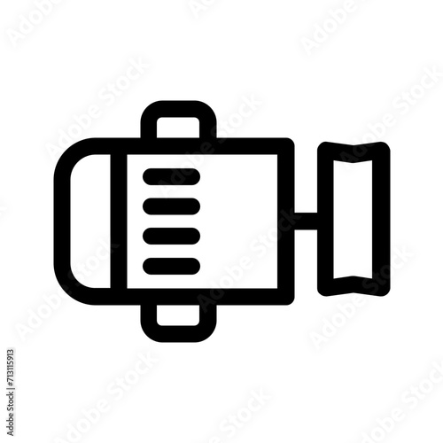 Car Alternator Icon With Outline Style. Vector Illustration
