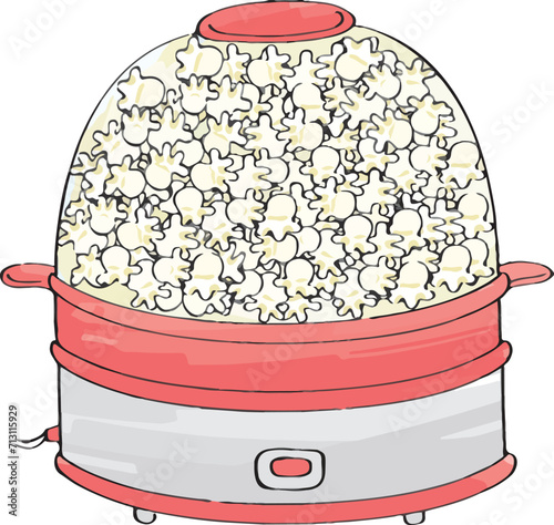 Popcorn machine for popping corn.