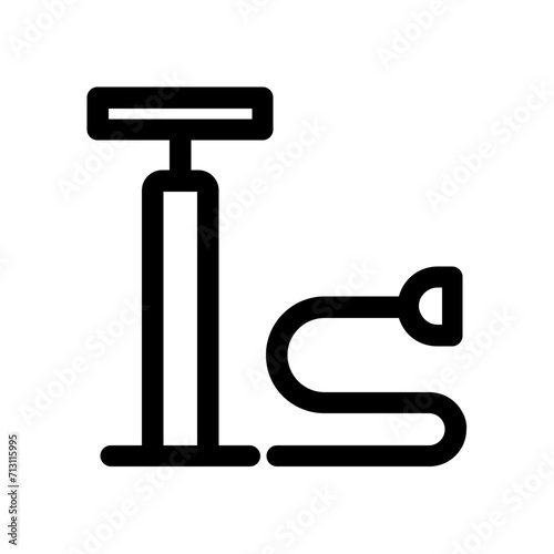 Air Pump Icon With Outline Style. Vector Illustration
