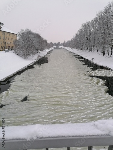 snow covered bridge