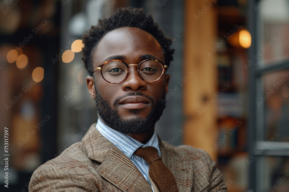 Portrait of successful african businessman in suit Portrait of successful african businessman in suit