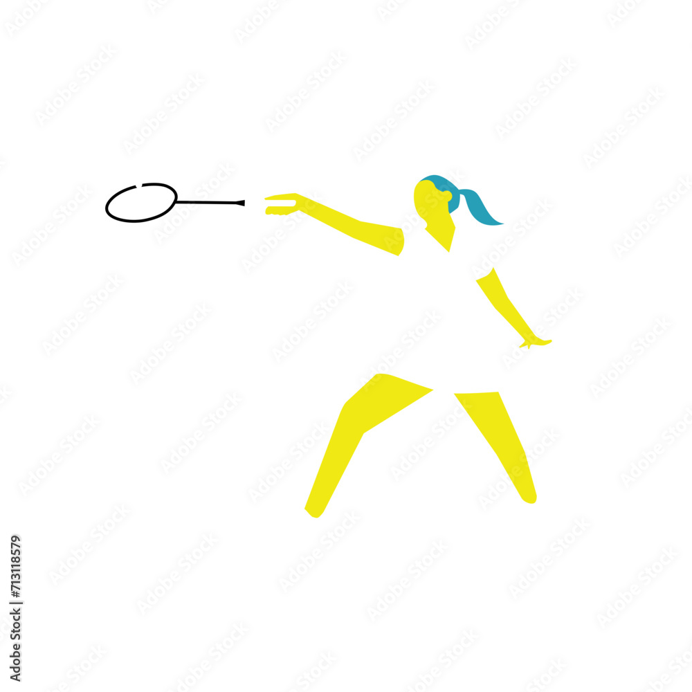 icône femme badminton