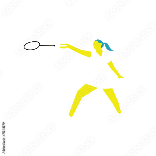 icône femme badminton