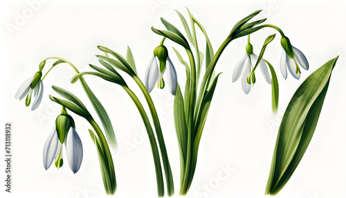 The symbolism of snowdrop flowers