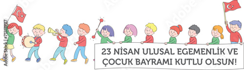 Translate: Happy April 23 National Sovereignty and Children's Day.