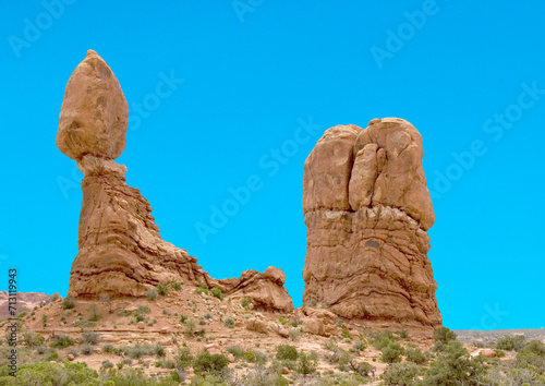 scenic rock in arches national park,