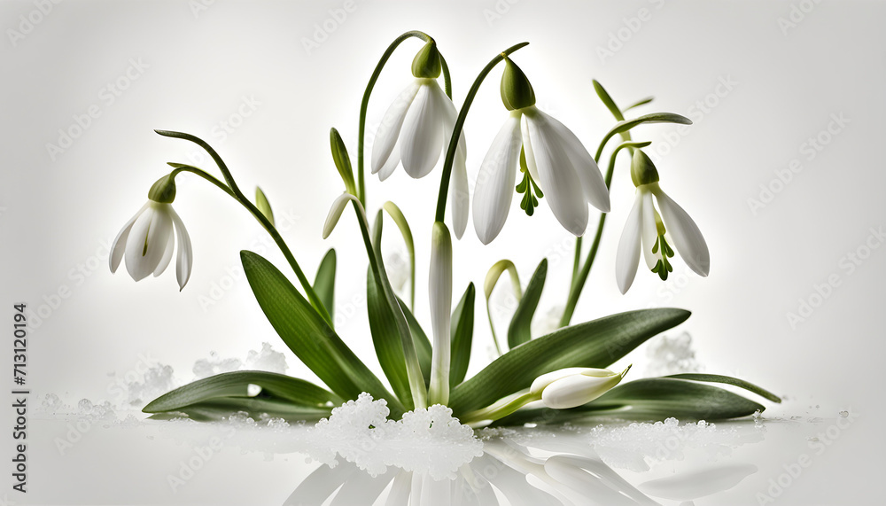 Obraz premium The symbolism of snowdrop flowers