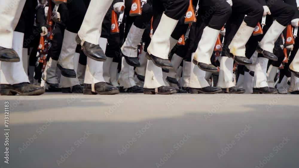 Indian Navy Officers Getting Ready For Marching 