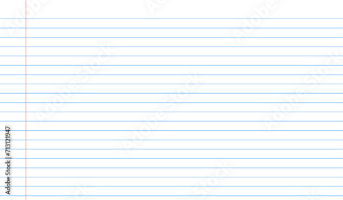 Striped paper background. Horizontal lined paper page.