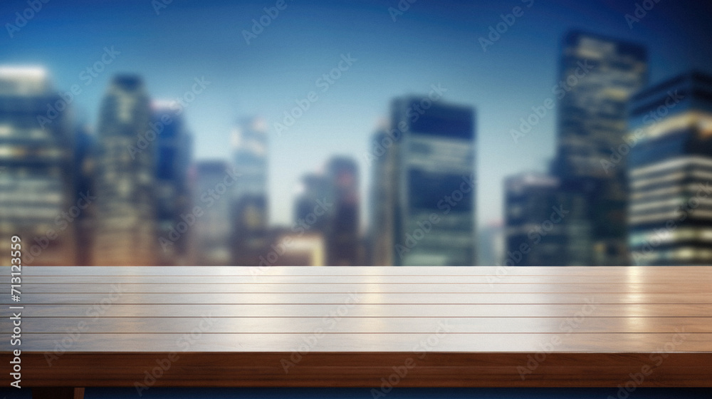 Wooden table bokeh city view background, empty wood desk tabletop counter surface product display mockup with blurry cityscape lights abstract backdrop presentation. Mock up, copy space. Wooden table bokeh city view background, empty wood desk tabletop counter surface product display mockup with blurry cityscape lights abstract backdrop presentation. Mock up, copy space.