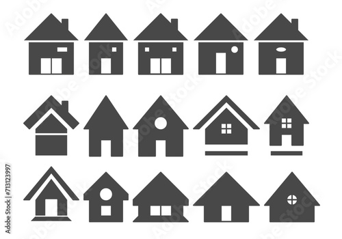 House icon set, home page icon button