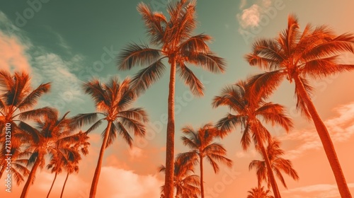 palm trees in the sunset © Настя Олейничук