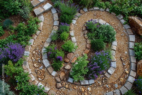 lavender garden path
