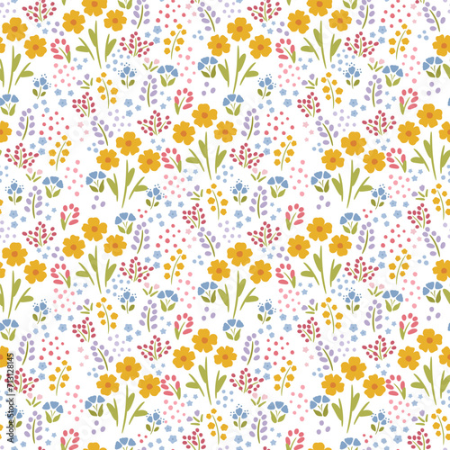 Beautiful floral seamless pattern for interior decor  wallpaper  cover  fabric