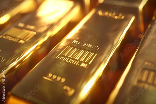 shiny gold bars stacked together