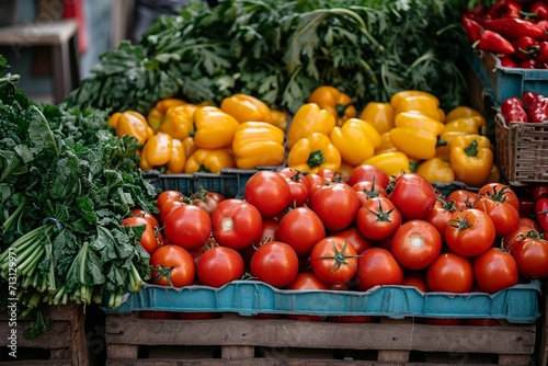 vegetables in a market