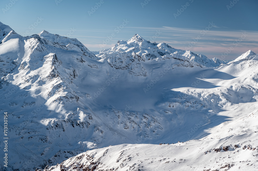 Snow covered mountains, Elbrus ski resort. The part of caucasisan mountains range. Snow covered mountains, Elbrus ski resort. The part of caucasisan mountains range.