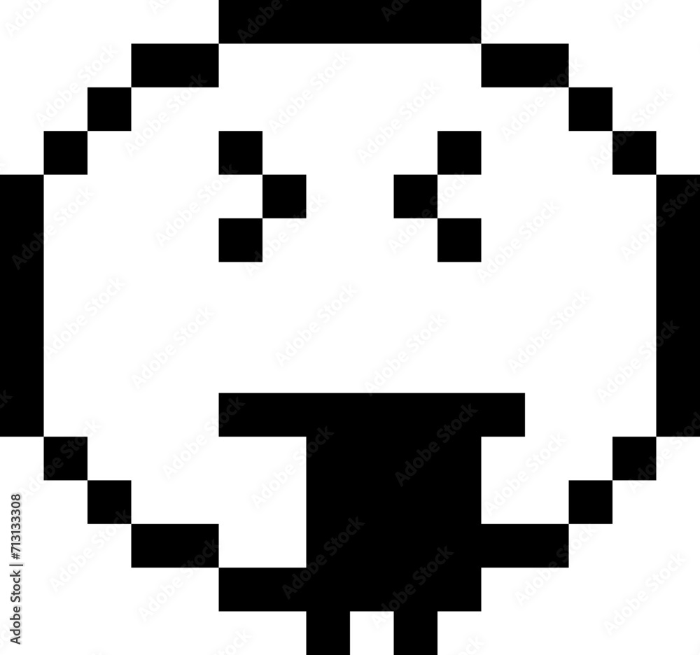 vomiting pixel emoji outline vomiting pixel emoji outline