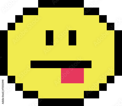 licking lips pixel emoji