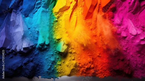 multicolored powder dyes, photo