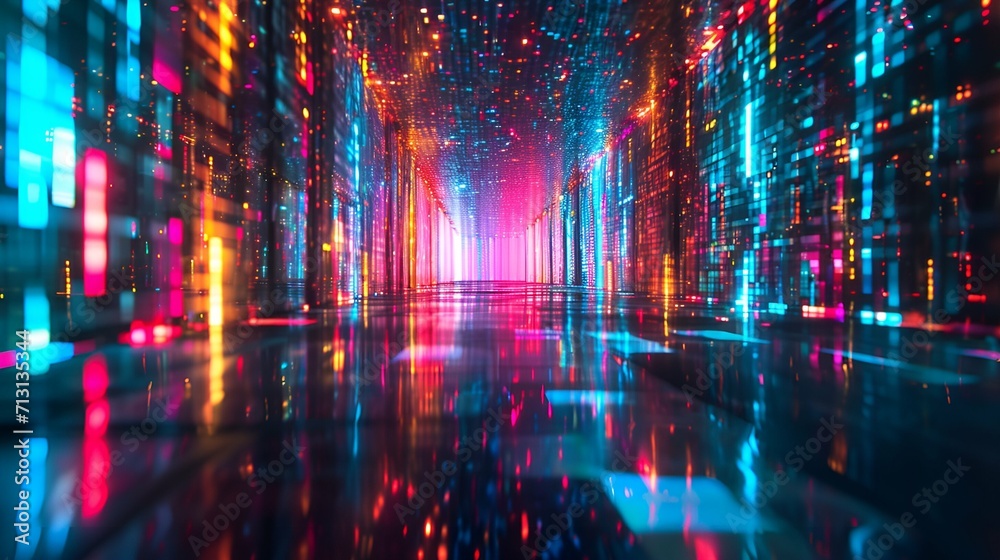 Step into a realm of glitched reflections.