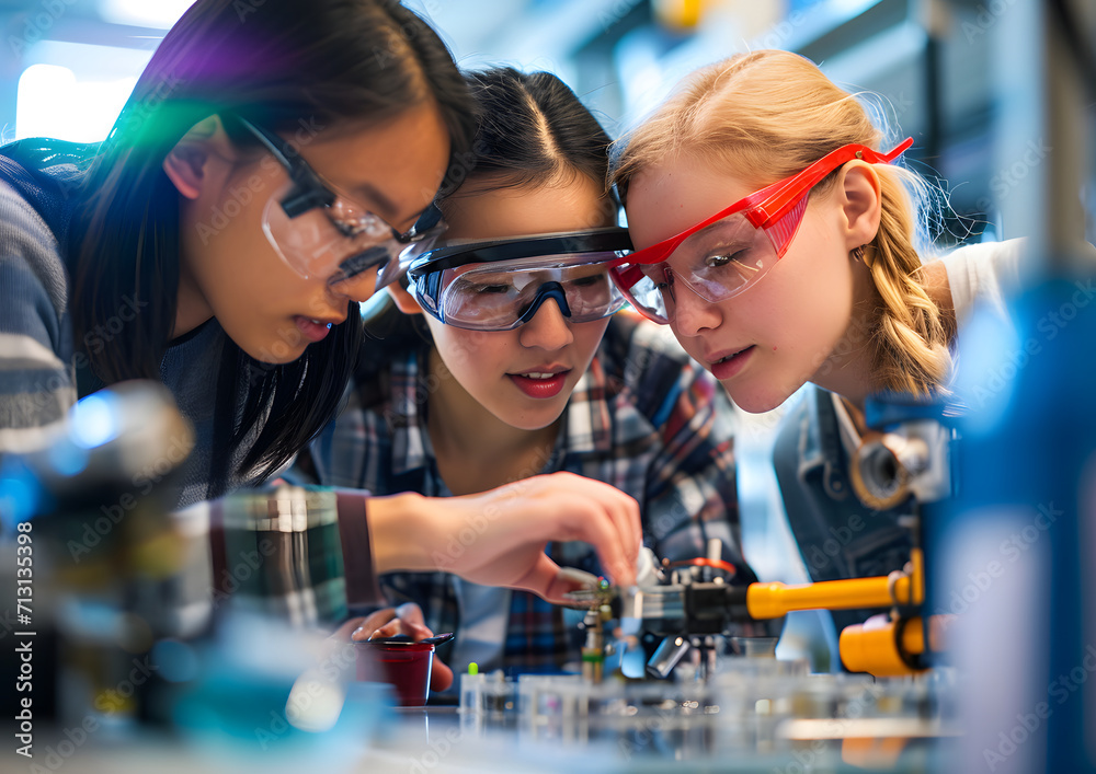 Children students learning in the classroom, Robotic and technology, STEM concepts. Children students learning in the classroom, Robotic and technology, STEM concepts.