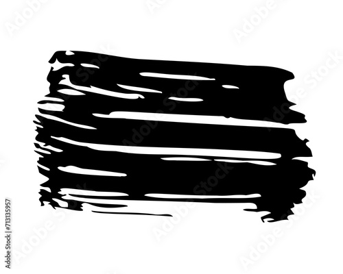 Grunge background, brushstroke.Abstract distress ink texture.Hand-drawn gouache paint strip,smear with roughness and scuffs.Art element for design.Isolated. Vector illustration