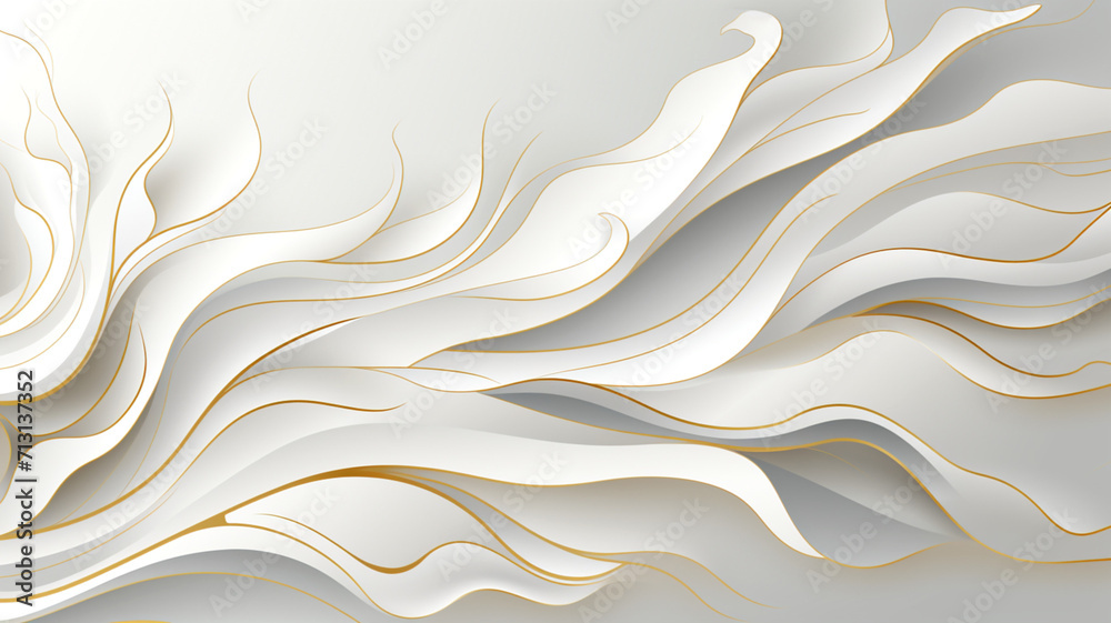 Obraz premium White abstract background, minimalist, modern, graphic design, light, elegant, dynamic, universal, for design template, banner, horizontal 