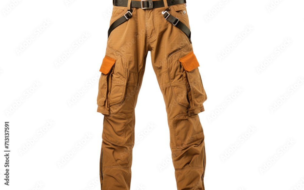 Stylish Military Inspired Trousers on Transparent background