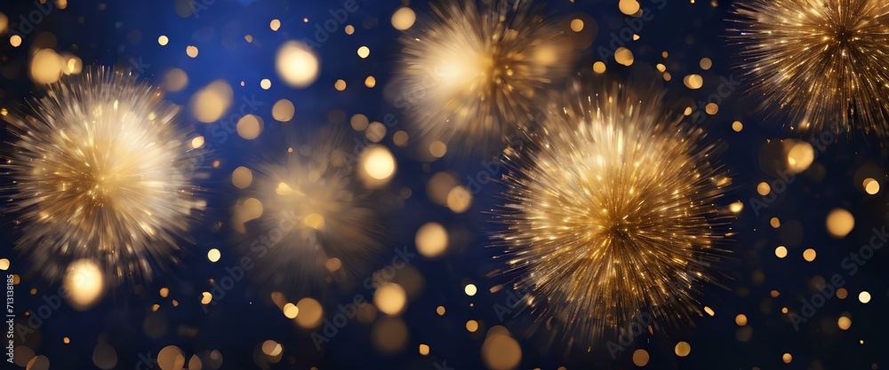 abstract background with Dark blue and gold particle abstract background with Dark blue and gold particle