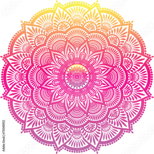 Beautiful floral pattern mandala art isolated on a white background, decoration element for meditation poster, yoga, banner, henna, invitation, cover page, design element mandala art, vector art