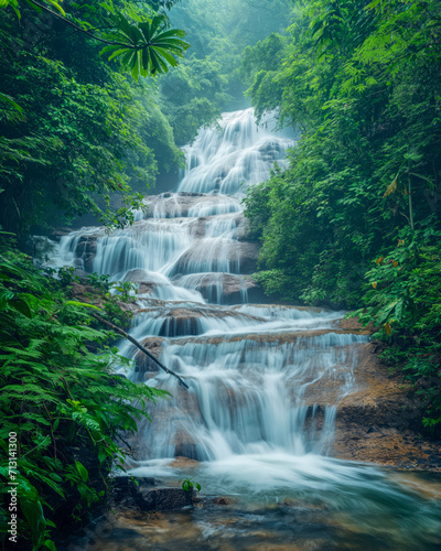Majestic Jungle Waterfall