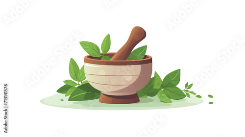 Mortar and pestle illustration vector