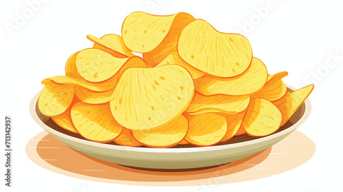 Potato chips illustration vector