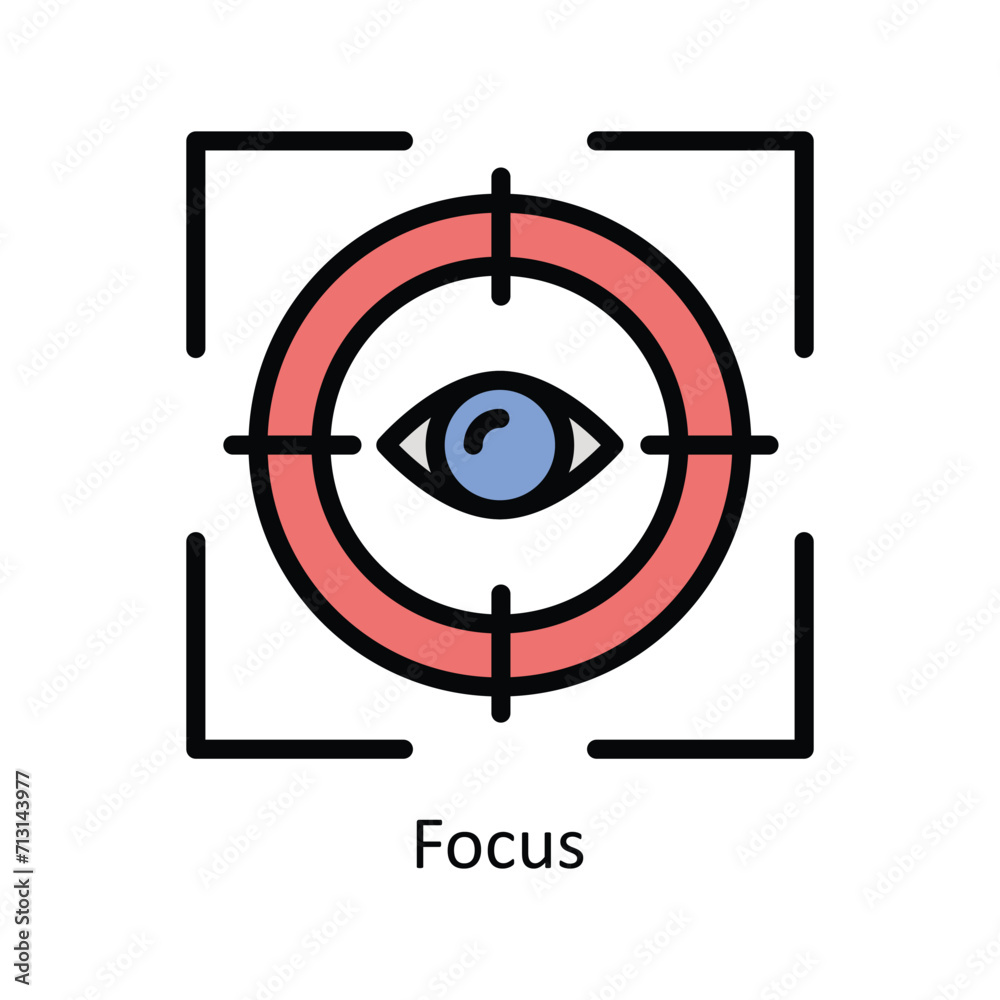 Focus vector Filled outline icon style illustration. EPS 10 File Focus vector Filled outline icon style illustration. EPS 10 File