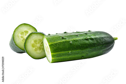 The cucumber is isolated on a transparent background. Cucumber PNG Generative AI