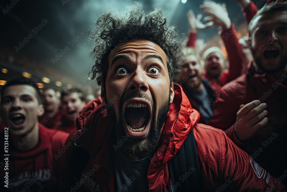 Fototapeta premium Football fans on stadium