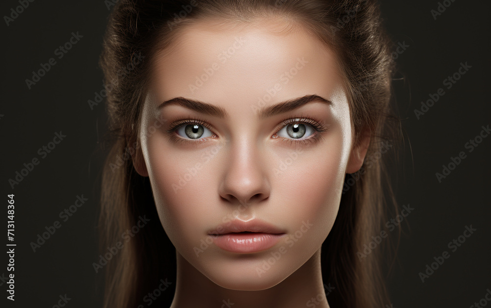 Woman with anatomically perfect female face Woman with anatomically perfect female face