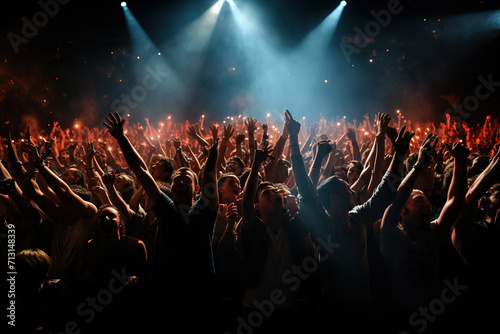 Rock concert crowd