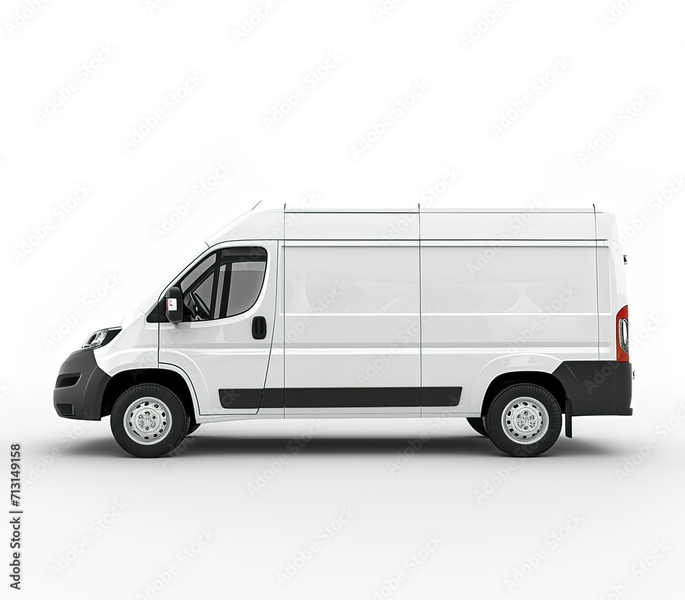 delivery van on a white background