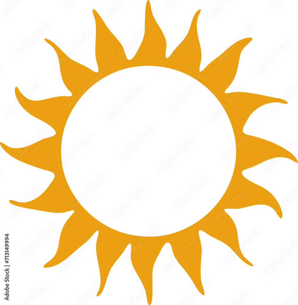 Sun silhouette icon illustration. Sun sign design element. Sun silhouette icon illustration. Sun sign design element.