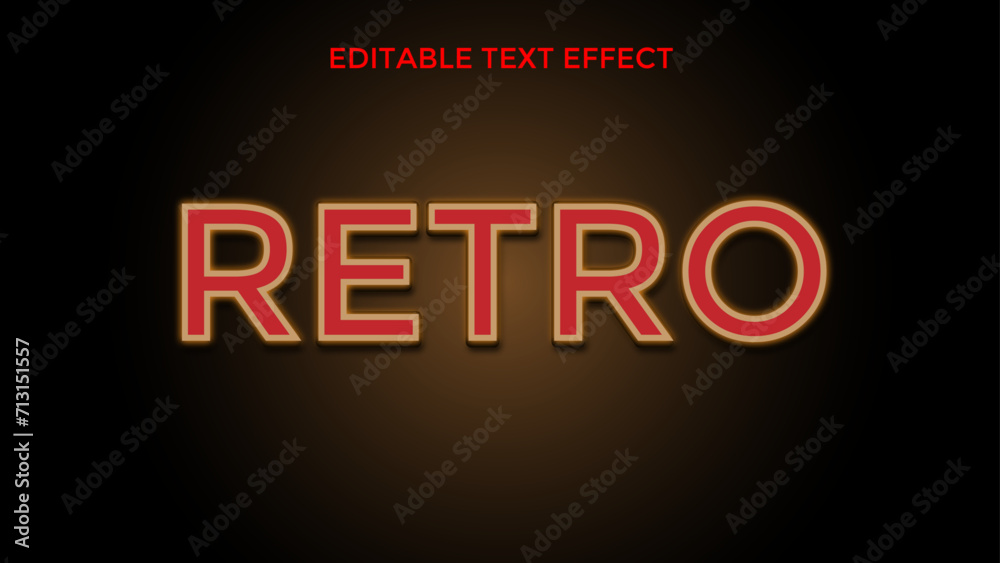  editable text effect retro text effect style.