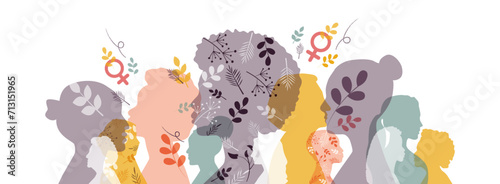 Women of different ethnicities together.