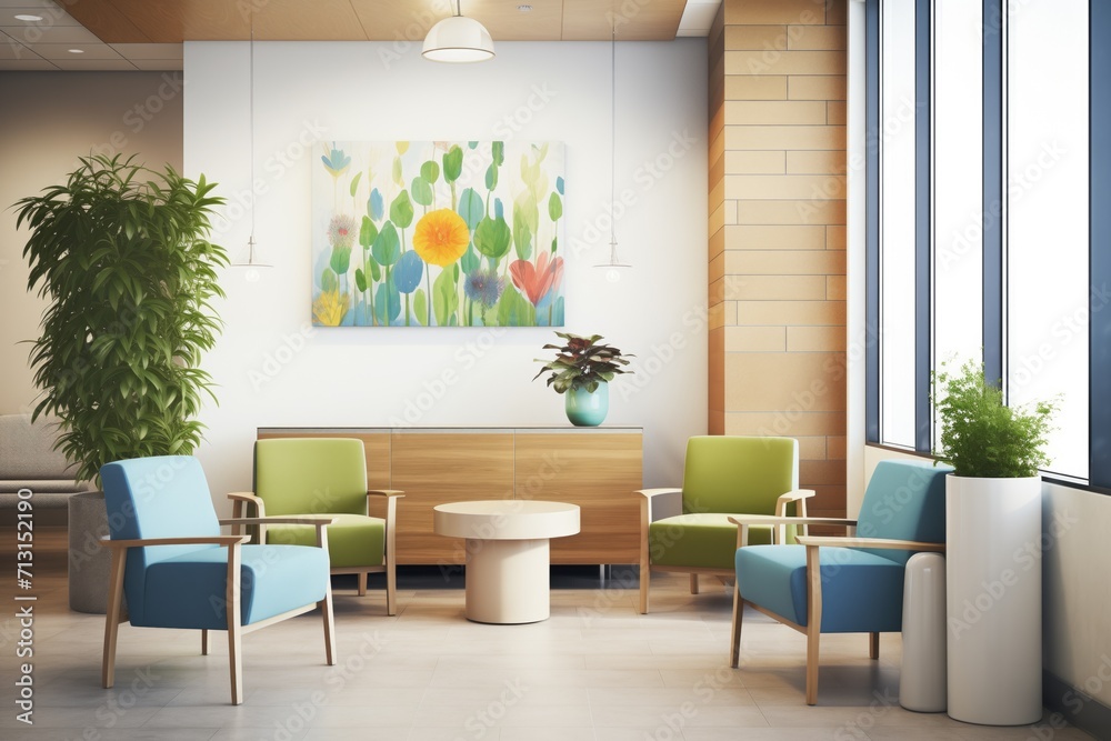 hospital waiting area with calming plant wall hospital waiting area with calming plant wall