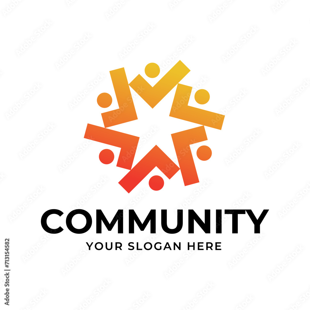 Global Community Logo Icon Elements Template. Community human Logo template vector Global Community Logo Icon Elements Template. Community human Logo template vector