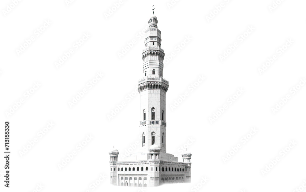 Historic Minaret on Transparent background