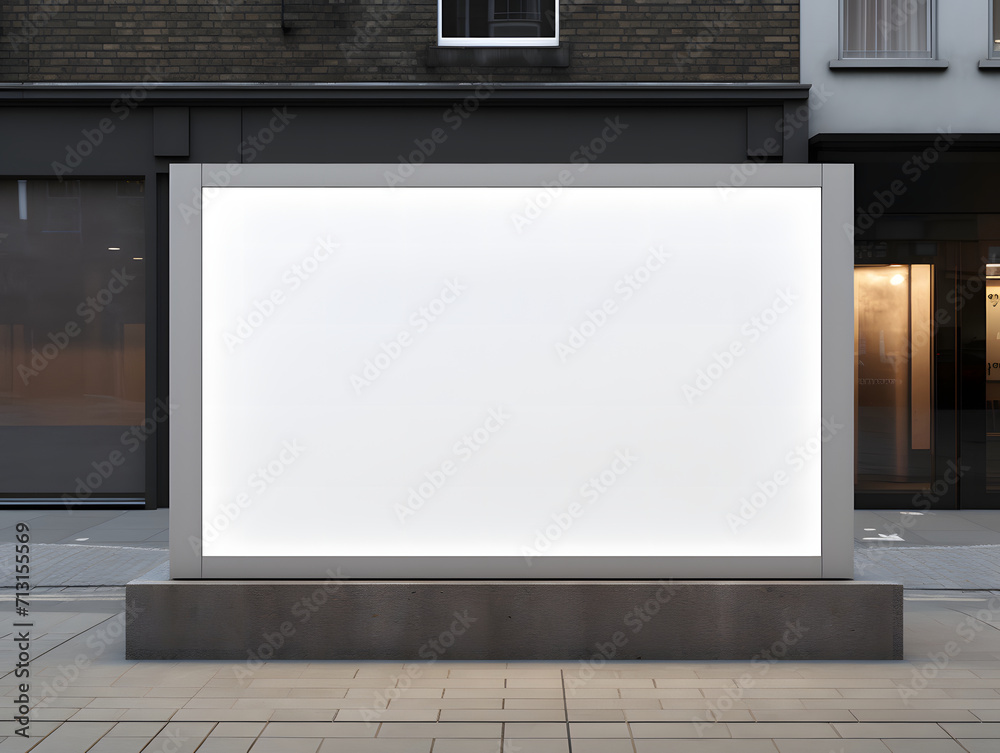 3D blank store Signage Mockup 3D blank store Signage Mockup