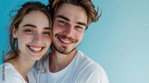 Joyful poses and stylish hair on display with a light studio background.