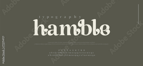 Hamble luxury elegant typography vintage serif font wedding invitation logo music fashion property