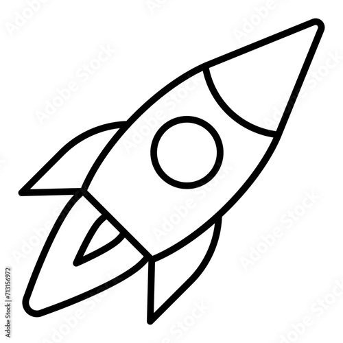 rocket line icon